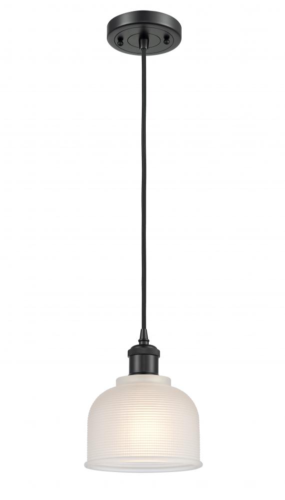 Dayton - 1 Light - 6 inch - Matte Black - Cord hung - Mini Pendant