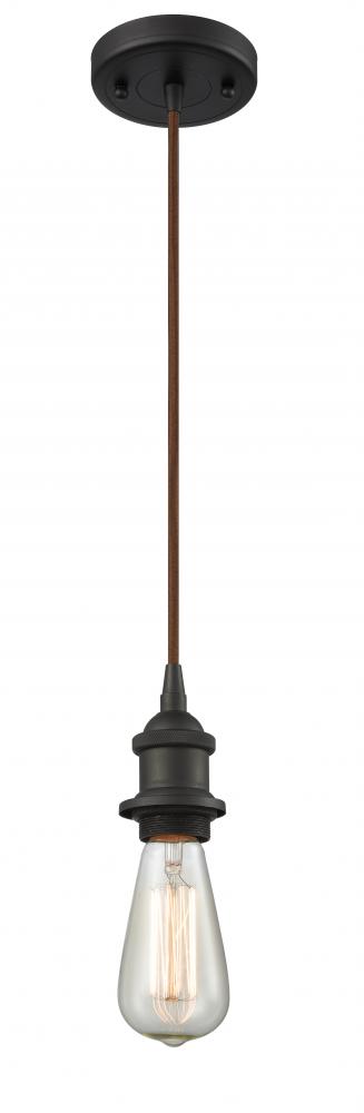 Bare Bulb - 1 Light - 5 inch - Oil Rubbed Bronze - Cord hung - Mini Pendant