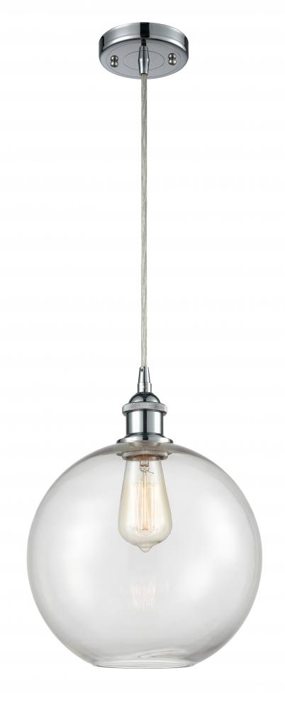 Athens - 1 Light - 10 inch - Polished Chrome - Cord hung - Mini Pendant