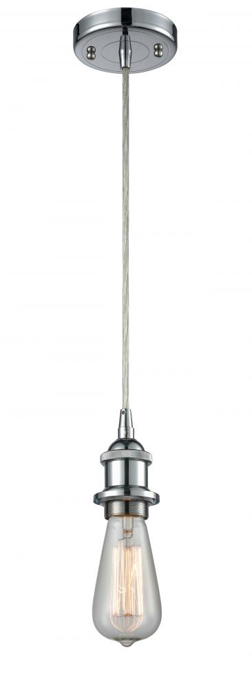 Bare Bulb - 1 Light - 5 inch - Polished Chrome - Cord hung - Mini Pendant