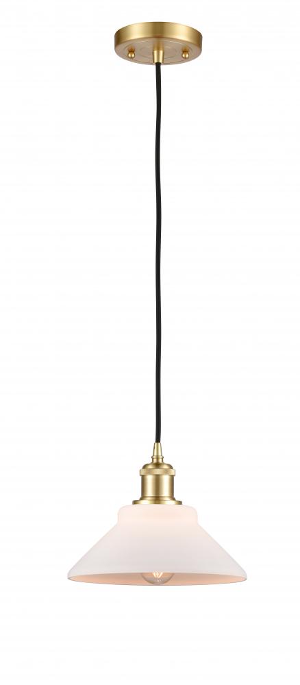 Orwell - 1 Light - 8 inch - Satin Gold - Cord hung - Mini Pendant