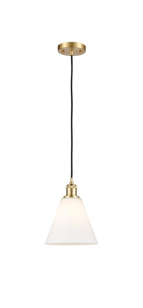 Berkshire - 1 Light - 8 inch - Satin Gold - Cord hung - Mini Pendant
