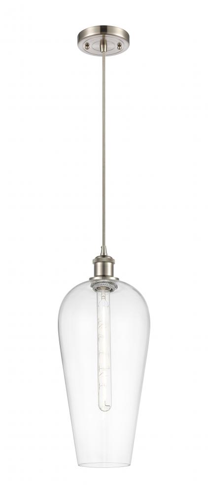 Chelsea - 1 Light - 8 inch - Brushed Satin Nickel - Cord hung - Mini Pendant