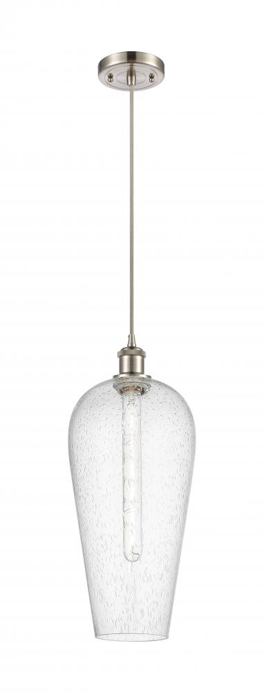 Chelsea - 1 Light - 8 inch - Brushed Satin Nickel - Cord hung - Mini Pendant