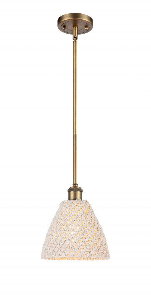 Bristol Natural - 1 Light - 6 inch - Brushed Brass - Mini Pendant