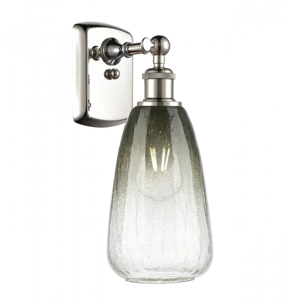 Brookhaven Almond - 1 Light - 6 inch - Polished Nickel - Sconce