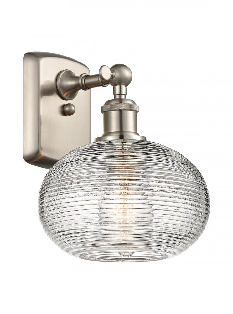Ithaca - 1 Light - 8 inch - Brushed Satin Nickel - Sconce