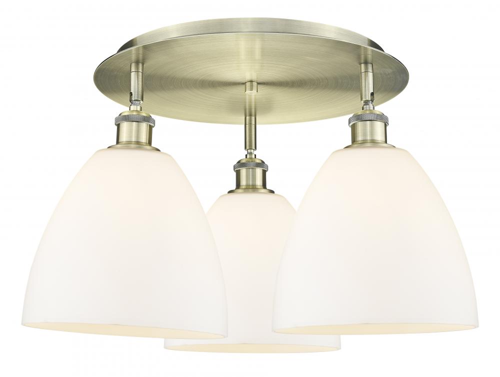 Bristol - 3 Light - 21 inch - Antique Brass - Flush Mount