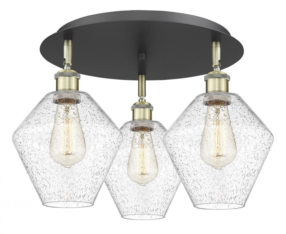 Cindyrella - 3 Light - 20 inch - Black Antique Brass - Semi-Flush Mount