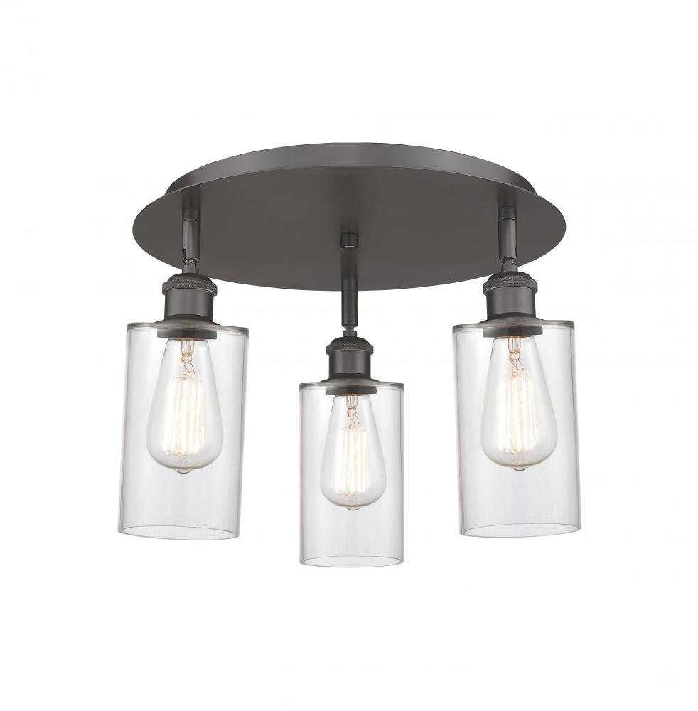 Clymer - 3 Light - 16 inch - Oil Rubbed Bronze - Semi-Flush Mount