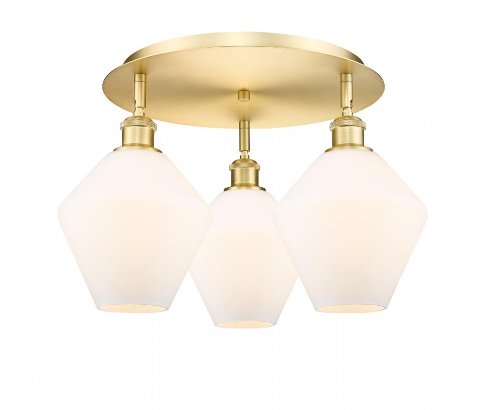 Cindyrella - 3 Light - 20 inch - Satin Gold - Semi-Flush Mount