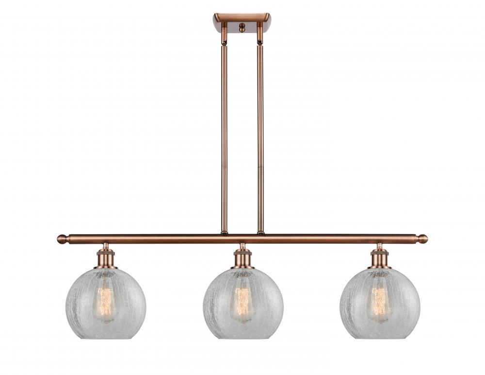 Athens - 3 Light - 36 inch - Antique Copper - Cord hung - Island Light