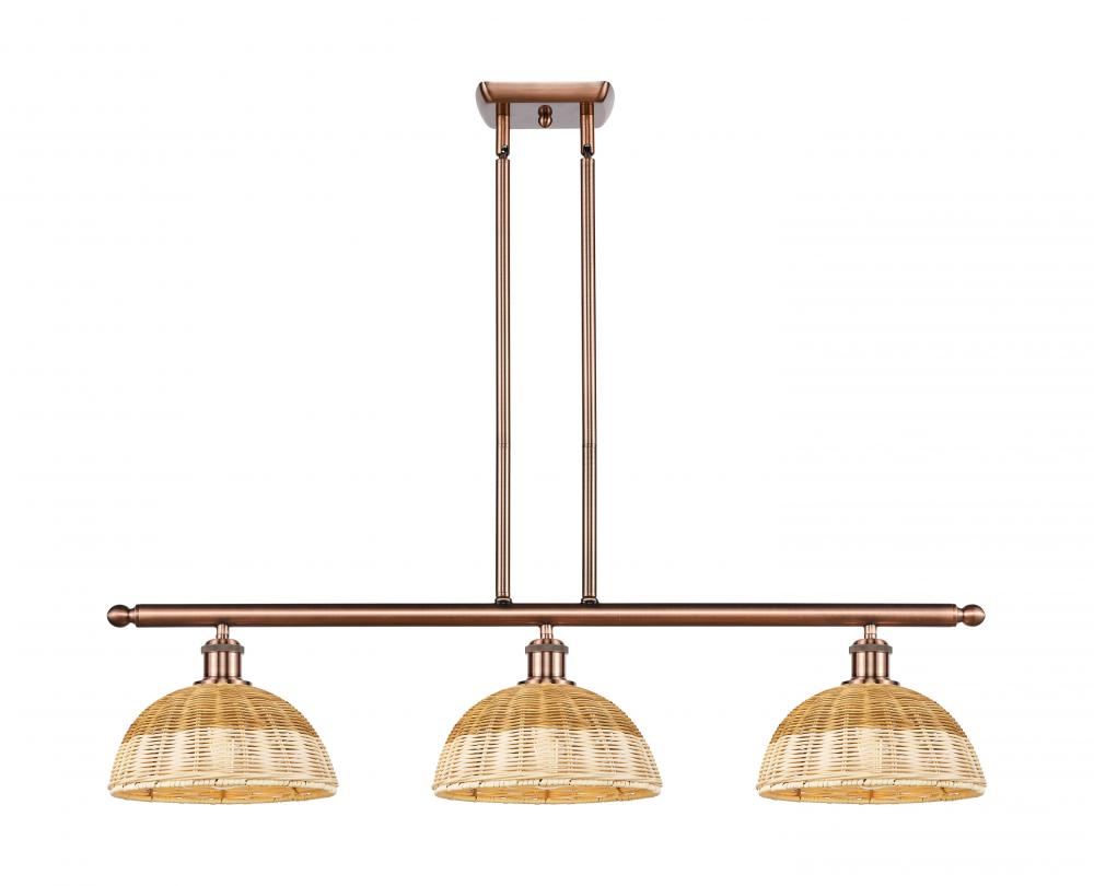 Bristol Natural II - 3 Light - 36 inch - Antique Copper - Stem Hung - Island Light
