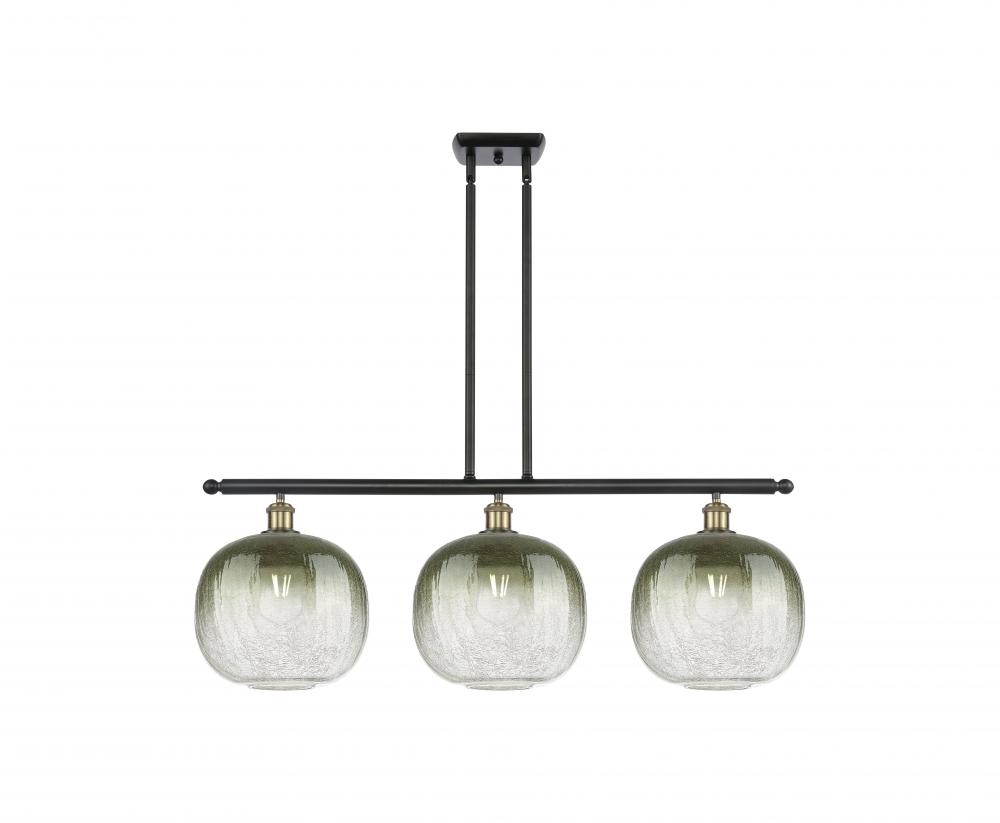 Brookhaven Sphere - 3 Light - 37 inch - Black Antique Brass - Stem Hung - Island Light