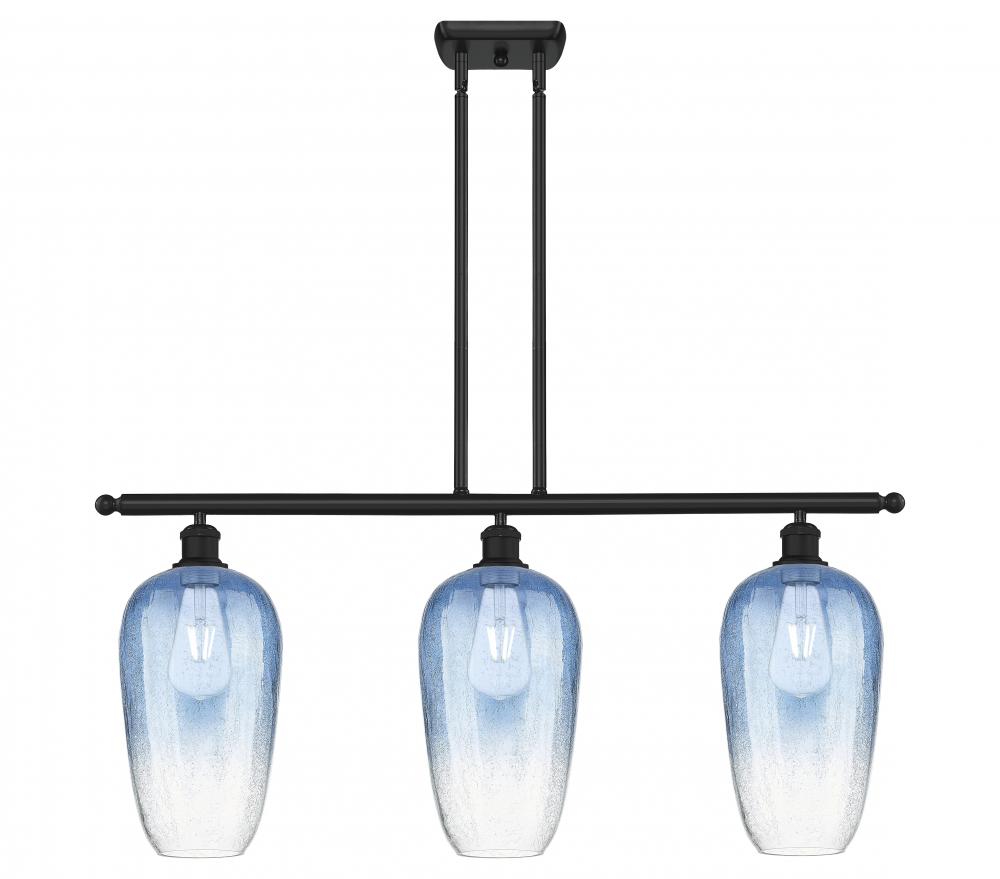 Brookhaven Flute - 3 Light - 36 inch - Matte Black - Stem Hung - Island Light