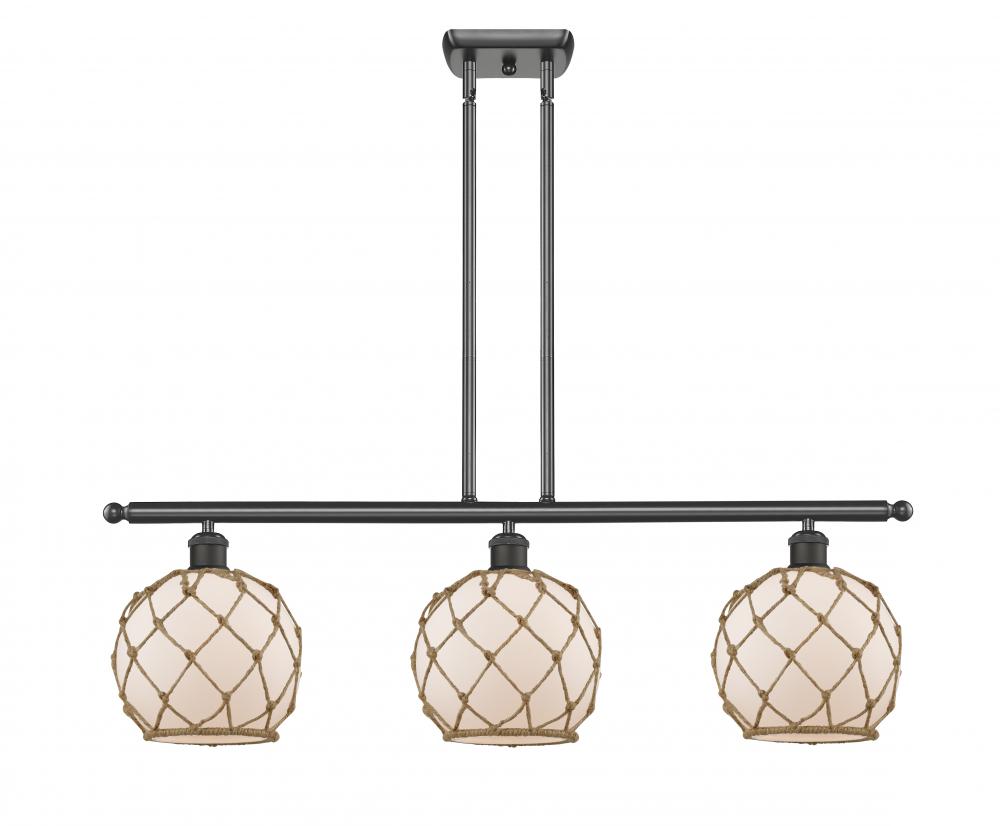Farmhouse Rope - 3 Light - 36 inch - Oil Rubbed Bronze - Stem hung - Island Light