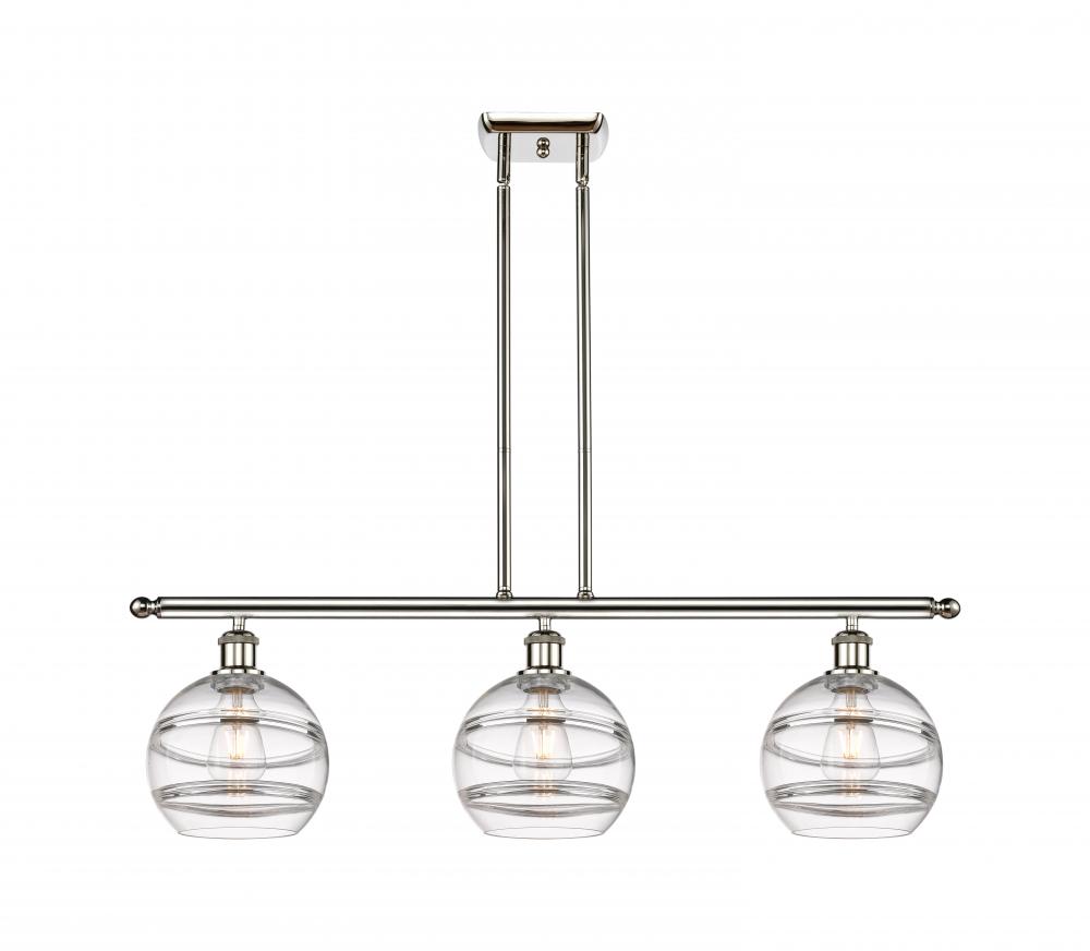 Rochester - 3 Light - 36 inch - Polished Nickel - Stem hung - Island Light