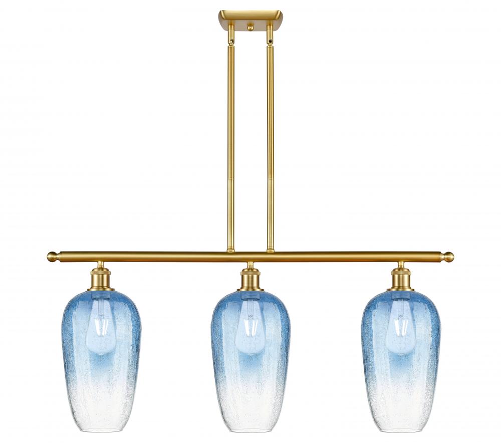 Brookhaven Flute - 3 Light - 36 inch - Satin Gold - Stem Hung - Island Light