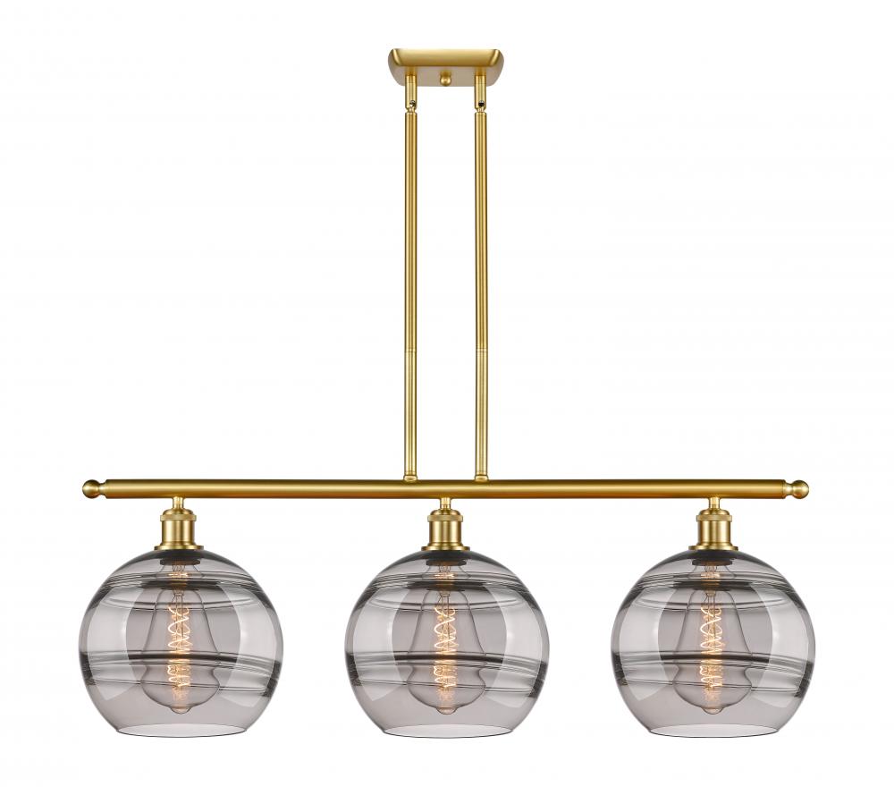Rochester - 3 Light - 37 inch - Satin Gold - Cord hung - Island Light