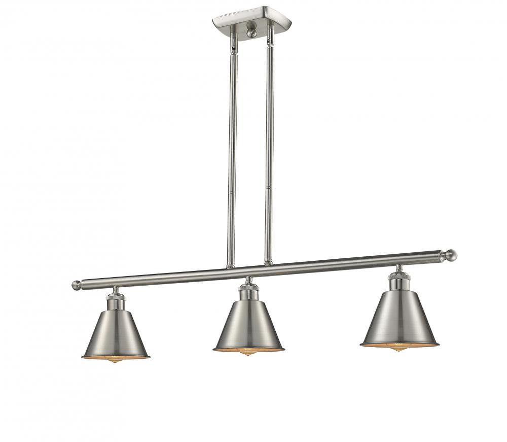 Smithfield - 3 Light - 36 inch - Brushed Satin Nickel - Stem hung - Island Light