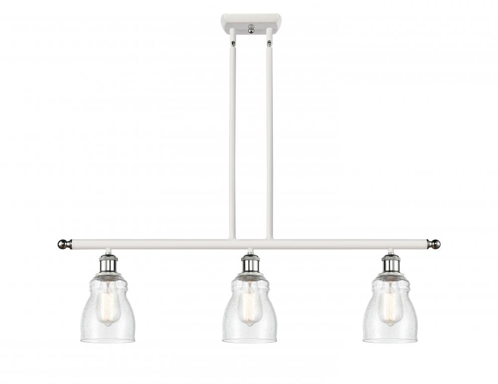 Ellery - 3 Light - 36 inch - White Polished Chrome - Stem hung - Island Light
