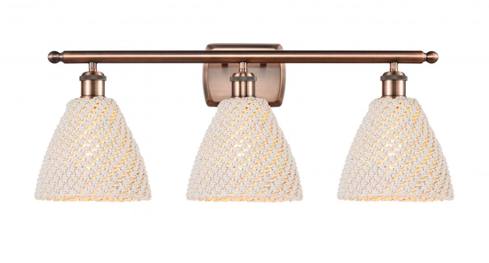 Bristol Natural - 3 Light - 28 inch - Antique Copper - Bath Vanity Light