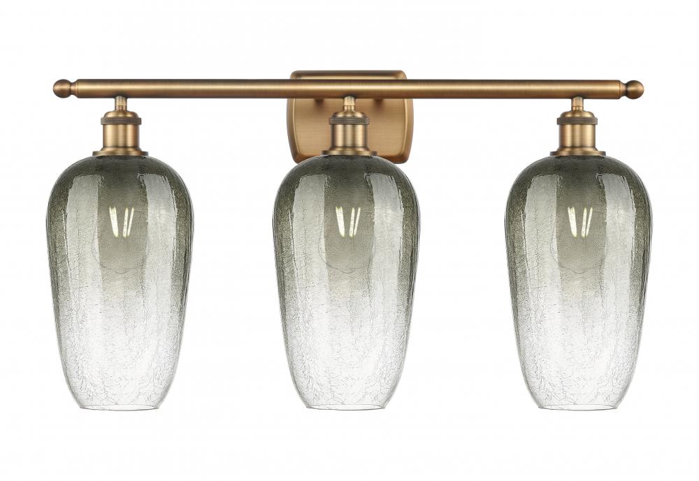 Brookhaven Flute - 3 Light - 27 inch - Brushed Brass - Bath Vanity Light