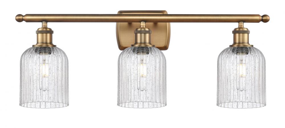 Bridal Veil - 3 Light - 25 inch - Brushed Brass - Bath Vanity Light