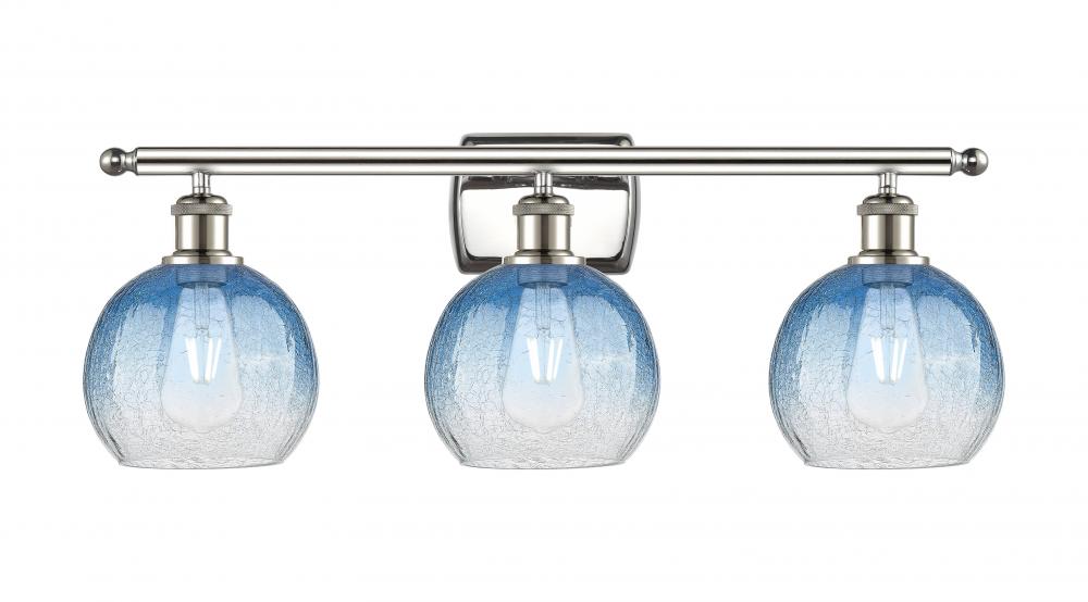Brookhaven Globe - 3 Light - 28 inch - Polished Nickel - Bath Vanity Light
