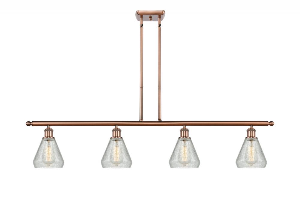 Conesus - 4 Light - 48 inch - Antique Copper - Cord hung - Island Light