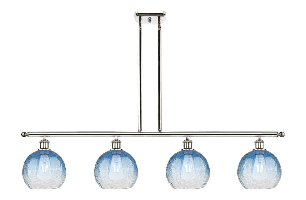Brookhaven Globe - 4 Light - 48 inch - Polished Nickel - Stem Hung - Island Light