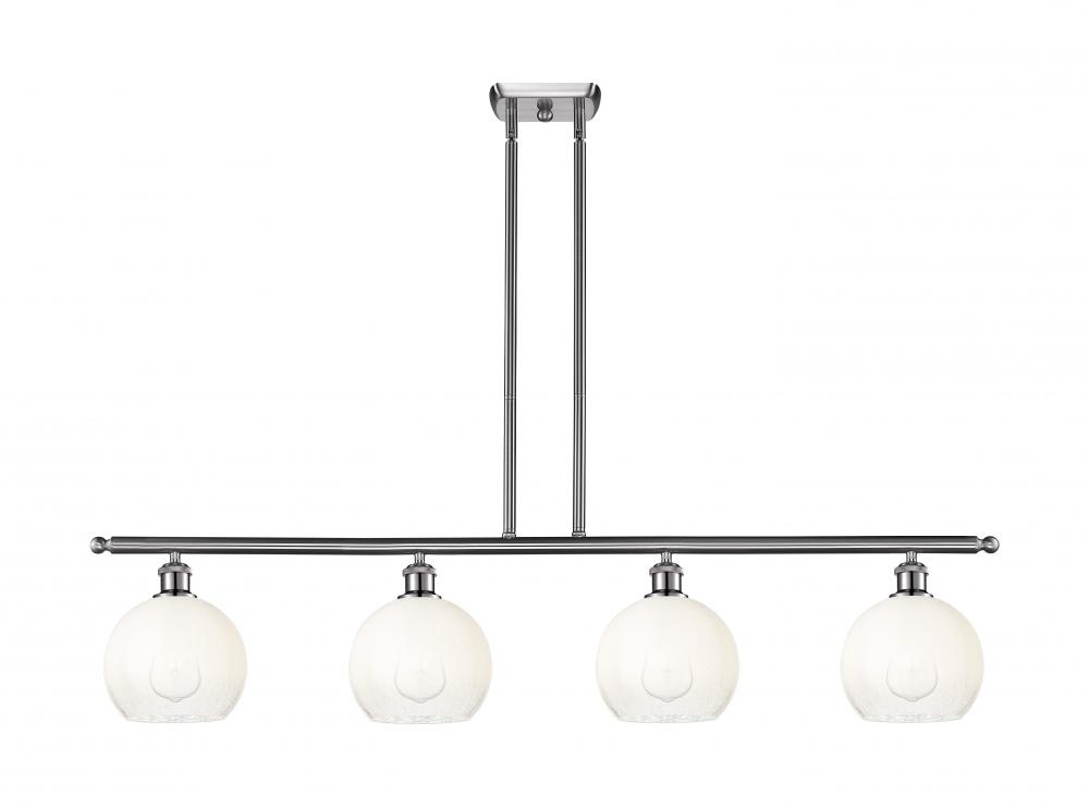 Brookhaven Globe - 4 Light - 48 inch - Brushed Satin Nickel - Stem Hung - Island Light