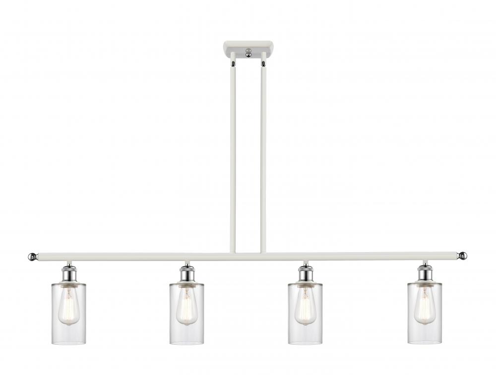 Clymer - 4 Light - 48 inch - White Polished Chrome - Stem hung - Island Light