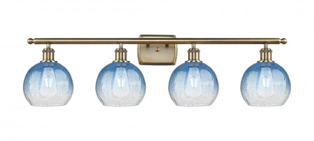 Brookhaven Globe - 4 Light - 38 inch - Antique Brass - Bath Vanity Light