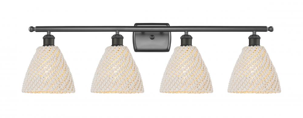 Bristol Natural - 4 Light - 38 inch - Oil Rubbed Bronze - Bath Vanity Light