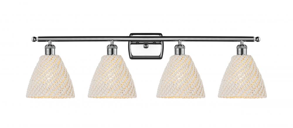 Bristol Natural - 4 Light - 38 inch - Polished Chrome - Bath Vanity Light