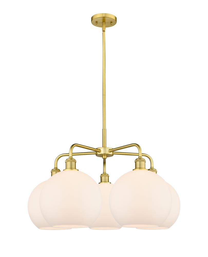 Athens - 5 Light - 28 inch - Satin Gold - Chandelier