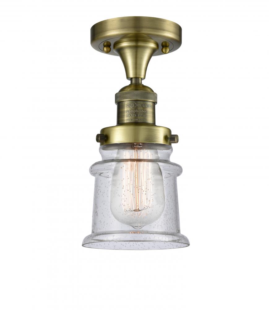 Canton - 1 Light - 6 inch - Antique Brass - Semi-Flush Mount