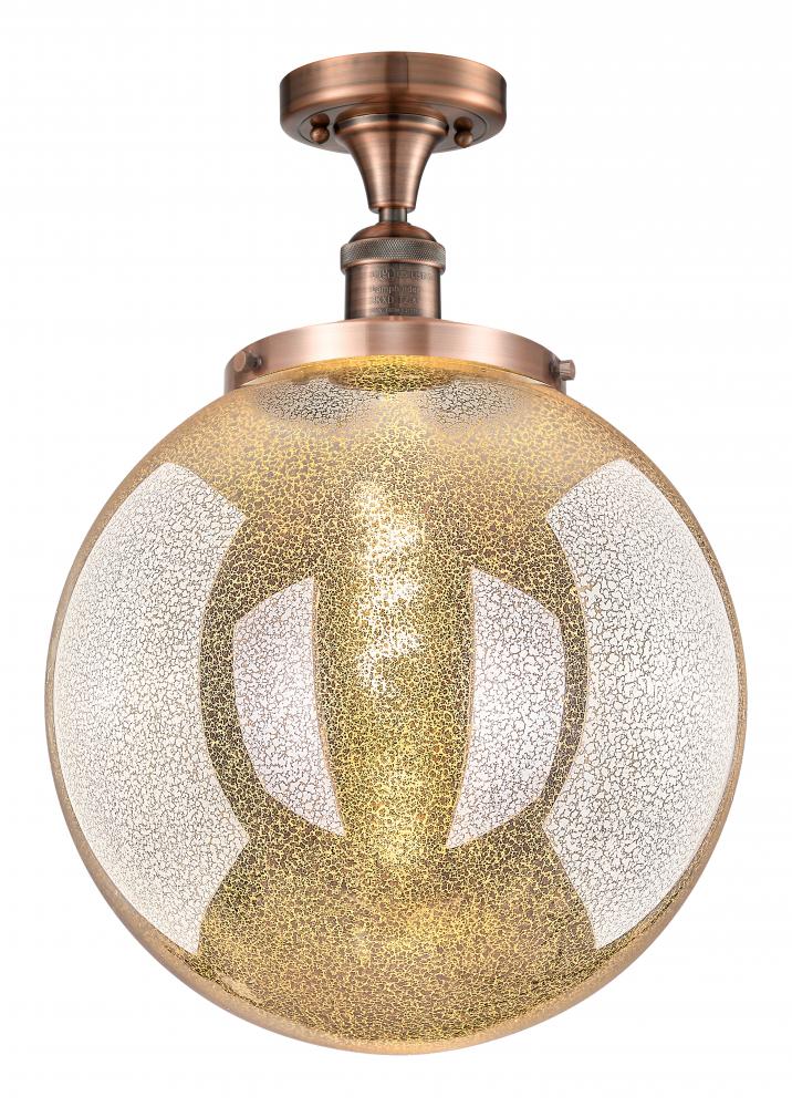 Beacon - 1 Light - 14 inch - Antique Copper - Semi-Flush Mount