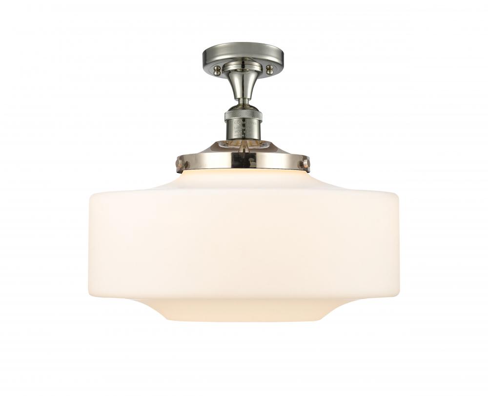 Bridgeton - 1 Light - 16 inch - Polished Nickel - Semi-Flush Mount