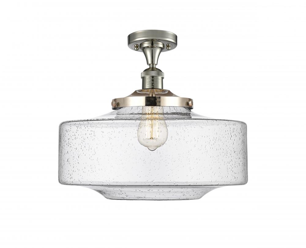 Bridgeton - 1 Light - 16 inch - Polished Nickel - Semi-Flush Mount