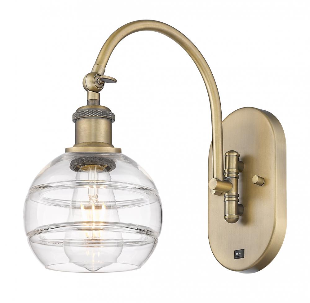 Rochester - 1 Light - 6 inch - Brushed Brass - Adjustable Swing Arm