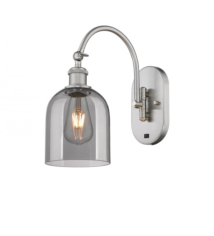 Bella - 1 Light - 6 inch - Brushed Satin Nickel - Sconce