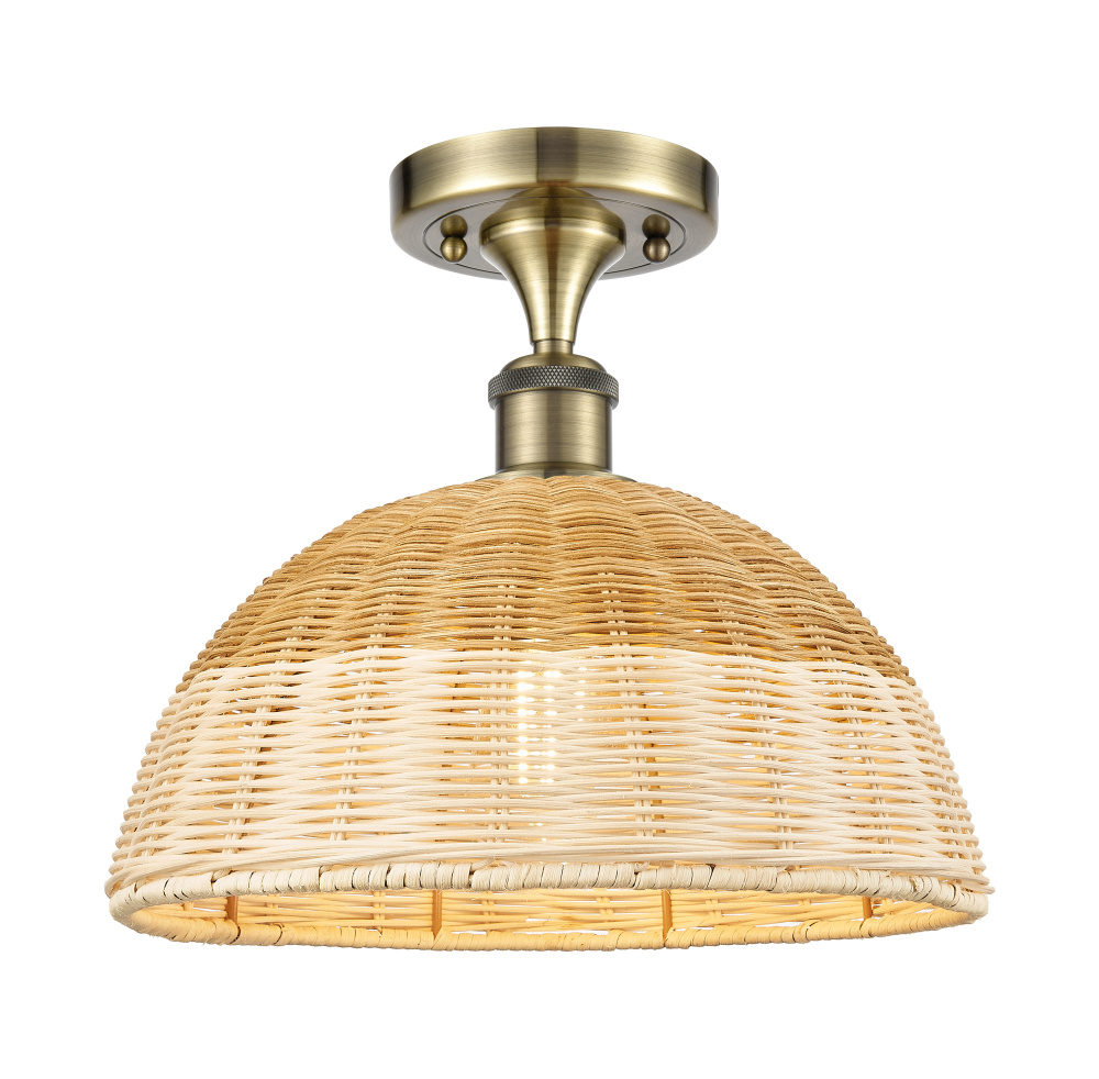 Bristol Natural II - 1 Light - 12 inch - Satin Gold - Semi-Flush Mount