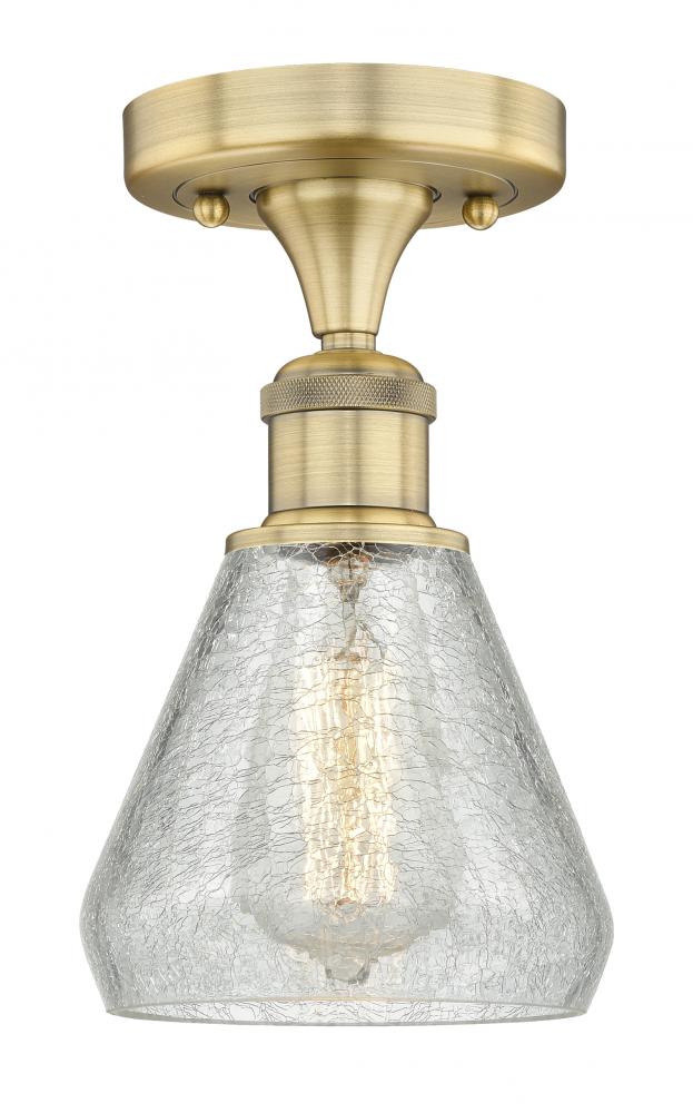 Conesus - 1 Light - 6 inch - Brushed Brass - Flush Mount