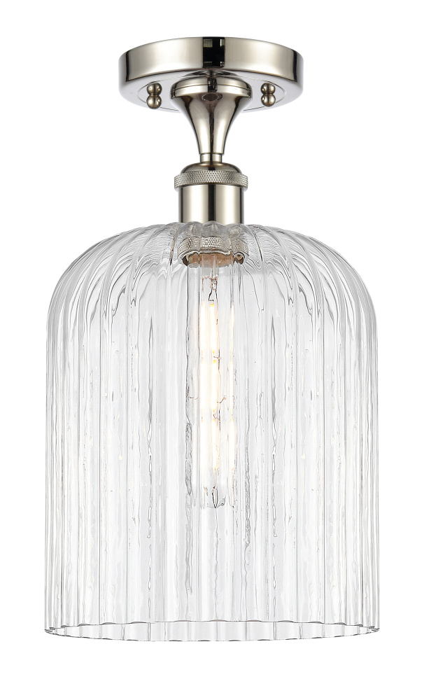 Bridal Veil - 1 Light - 5 inch - Polished Nickel - Semi-Flush Mount