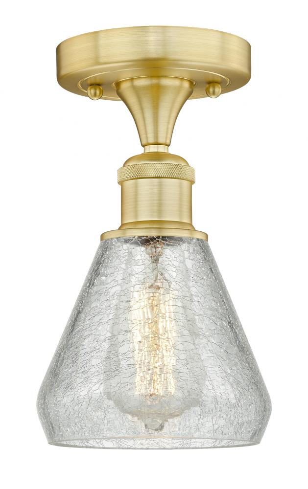 Conesus - 1 Light - 6 inch - Satin Gold - Flush Mount