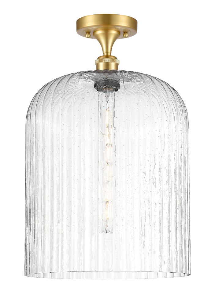 Bridal Veil - 1 Light - 5 inch - Satin Gold - Semi-Flush Mount