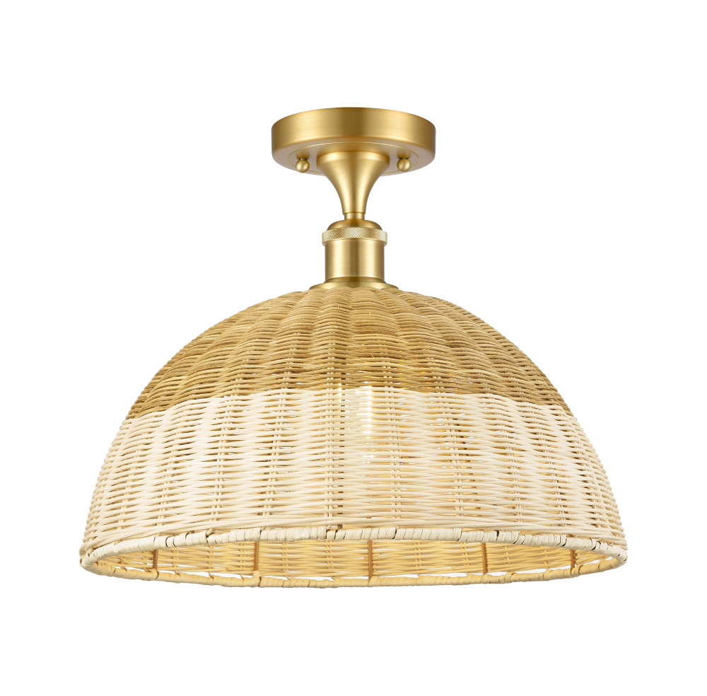Bristol Natural II - 1 Light - 16 inch - Satin Gold - Semi-Flush Mount