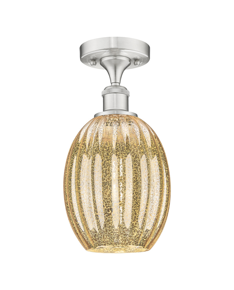 Preston Bulb - 1 Light - 6 inch - Matte Black - Semi-Flush Mount